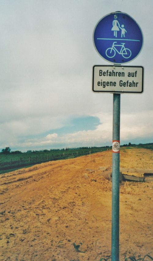 Fahrradweg im Ausbau