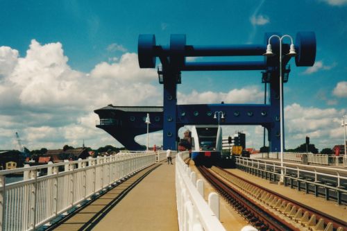 Die neue Brücke bei Wolgast