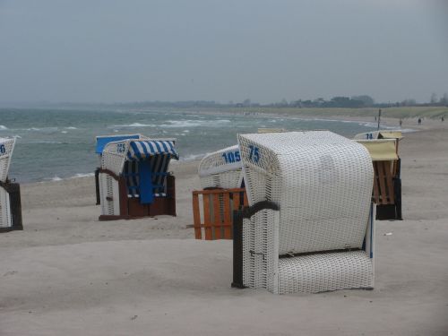 Verwaiste Strandkörbe